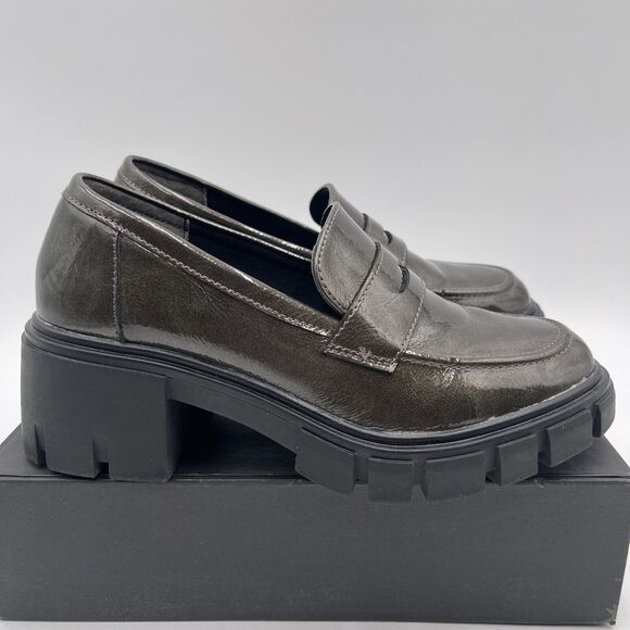 Crown Vintage Loafers Women’s Size 6 M Sage Dark Green Faux Leather - Picture 5 of 10